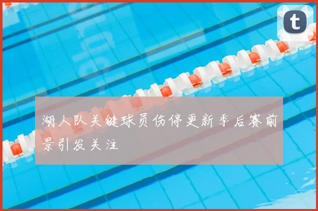 湖人队关键球员伤停更新季后赛前景引发关注